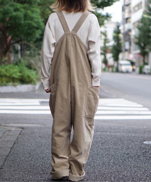 HARVESTY(ハーベスティ)の「HARVESTY / ハーベスティ CORDUROY OVERALLS(サロペット/オーバーオール・レディース・ブラック/ベージュ/アイボリー・1/2)」の14枚目の写真