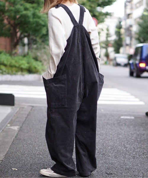HARVESTY(ハーベスティ)の「HARVESTY / ハーベスティ CORDUROY OVERALLS(サロペット/オーバーオール・レディース・ブラック/ベージュ/アイボリー・1/2)」の21枚目の写真