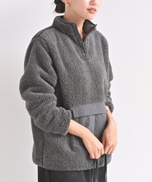 ボアフリース半開プルオーバー