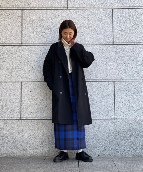 Retro Grade（レトログレード）の「RETRO GRADE/レトログレード　T/C SHEEP TRENCH COAT T/Cシープトレンチコート（トレンチコート・メンズ・ブラック/ベージュ・LARGE）」の9枚目の写真