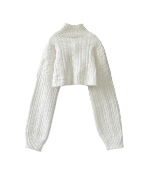 ANDGEEBEE（アンジービー）の「ショートニット（ニット/セーター・レディース・ホワイト/ブラック・MEDIUM）」の18枚目の写真