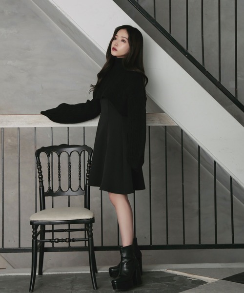 ANDGEEBEE（アンジービー）の「ショートニット（ニット/セーター・レディース・ホワイト/ブラック・MEDIUM）」の3枚目の写真