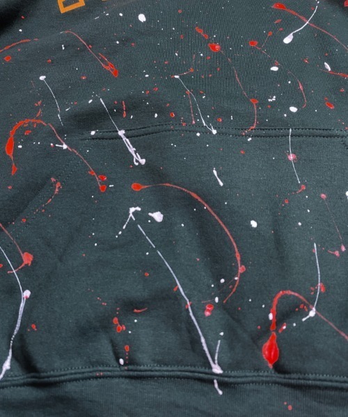 JACKROSE（ジャックローズ）の「JE-ハンドペイントロゴプルパーカー（パーカー・メンズ・ブラック/グレー/グリーン・M/L）」の14枚目の写真