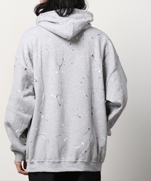 JACKROSE（ジャックローズ）の「JE-ハンドペイントロゴプルパーカー（パーカー・メンズ・ブラック/グレー/グリーン・M/L）」の8枚目の写真