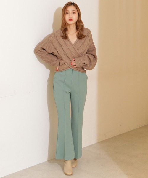 FREE'S MART（フリーズマート）の「◆前後2Wayクロスケーブルニット（ニット/セーター・レディース・ホワイト/ベージュ/ブラウン・FREE）」の11枚目の写真