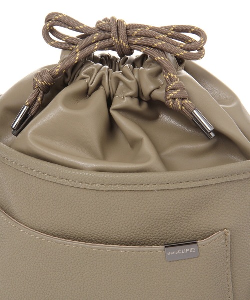 studio CLIP（スタディオクリップ）の「PUカラーコードショルダーバッグ（ショルダーバッグ・レディース・カーキ/ブラウン/ホワイト・FREE）」の9枚目の写真