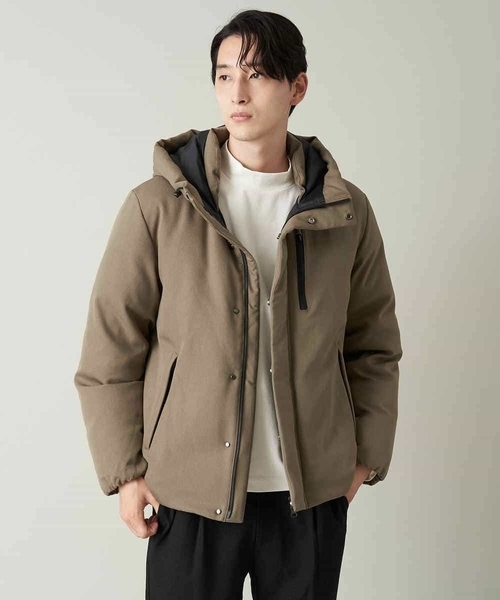 a.v.v(アーヴェヴェ)の「【軽撥水/ストレッチ/裾コードシルエット変化】シームレスストレッチダウンブルゾン(ダウンジャケット/コート・メンズ・ブラック/モカ・46/48/50)」の16枚目の写真