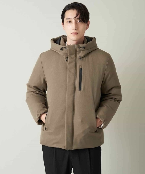 a.v.v(アーヴェヴェ)の「【軽撥水/ストレッチ/裾コードシルエット変化】シームレスストレッチダウンブルゾン(ダウンジャケット/コート・メンズ・ブラック/モカ・46/48/50)」の18枚目の写真