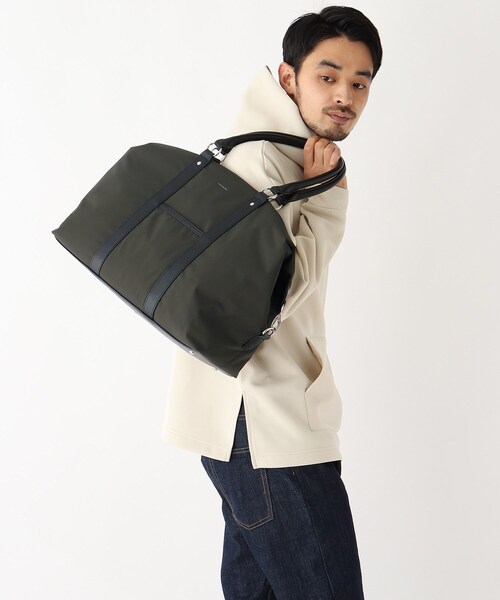 BASECONTROL（ベースコントロール）の「◆レザータッチｘ撥水生地 軽量 2WAYボストンバッグ（ボストンバッグ・メンズ・カーキ/ネイビー/ブラック・99）」の9枚目の写真
