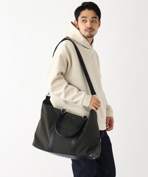 BASECONTROL（ベースコントロール）の「◆レザータッチｘ撥水生地 軽量 2WAYボストンバッグ（ボストンバッグ・メンズ・カーキ/ネイビー/ブラック・99）」の10枚目の写真