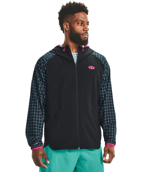 UNDER ARMOUR(アンダーアーマー)の「UAウーブン フード ジャケット ジオメトリー(トレーニング/メンズ)(その他アウター・メンズ・ブラック・XL/S/M/3XL/L/XXL)」の7枚目の写真