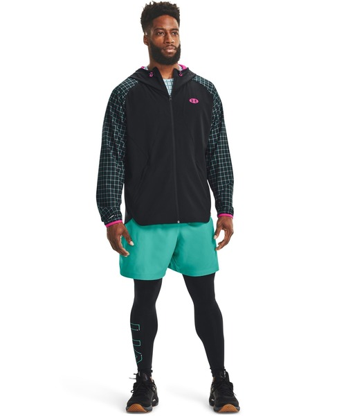 UNDER ARMOUR(アンダーアーマー)の「UAウーブン フード ジャケット ジオメトリー(トレーニング/メンズ)(その他アウター・メンズ・ブラック・XL/S/M/3XL/L/XXL)」の4枚目の写真