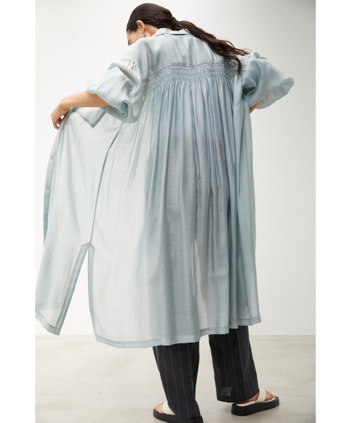 crie conforto(クリーコンフォルト)の「シアーワッシャーオーガンジーワンピース(ワンピース・レディース・ライトベージュ/グリーン系その他/オレンジ/チャコールグレー・SMALL/MEDIUM)」の4枚目の写真