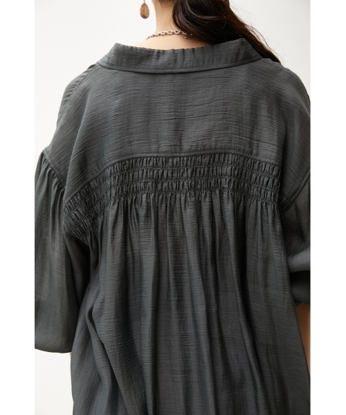 crie conforto(クリーコンフォルト)の「シアーワッシャーオーガンジーワンピース(ワンピース・レディース・ライトベージュ/グリーン系その他/オレンジ/チャコールグレー・SMALL/MEDIUM)」の6枚目の写真