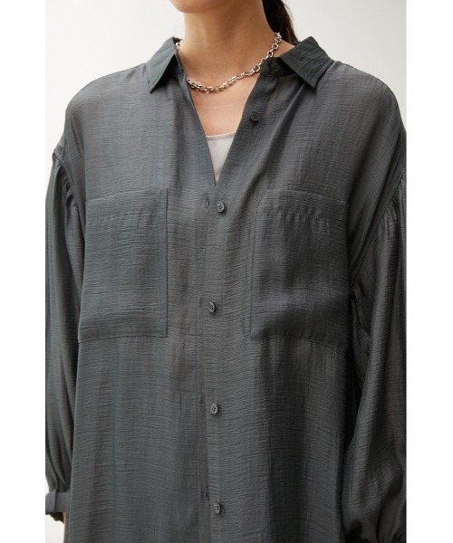 crie conforto(クリーコンフォルト)の「シアーワッシャーオーガンジーワンピース(ワンピース・レディース・ライトベージュ/グリーン系その他/オレンジ/チャコールグレー・SMALL/MEDIUM)」の7枚目の写真