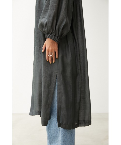 crie conforto(クリーコンフォルト)の「シアーワッシャーオーガンジーワンピース(ワンピース・レディース・ライトベージュ/グリーン系その他/オレンジ/チャコールグレー・SMALL/MEDIUM)」の8枚目の写真