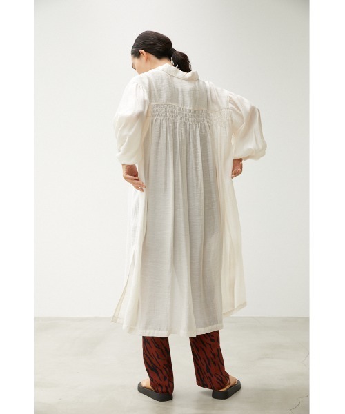 crie conforto(クリーコンフォルト)の「シアーワッシャーオーガンジーワンピース(ワンピース・レディース・ライトベージュ/グリーン系その他/オレンジ/チャコールグレー・SMALL/MEDIUM)」の14枚目の写真