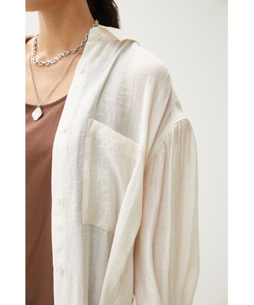 crie conforto(クリーコンフォルト)の「シアーワッシャーオーガンジーワンピース(ワンピース・レディース・ライトベージュ/グリーン系その他/オレンジ/チャコールグレー・SMALL/MEDIUM)」の16枚目の写真