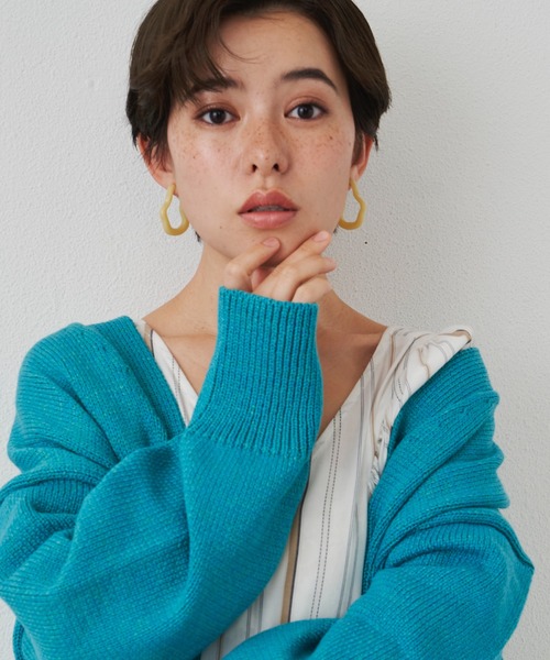 LA BELLE ETUDE(ラベルエチュード)の「なみなみピアス(ピアス(両耳用)・レディース・ホワイト/ピンク/ライトグリーン・FREE)」の5枚目の写真