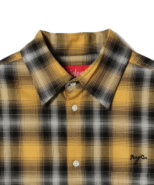 Manhattan Portage（マンハッタンポーテージ）の「Manhattan Portage / オンブレチェック ロングスリーブシャツ（シャツ/ブラウス・メンズ・イエロー・MEDIUM/SMALL/LARGE）」の3枚目の写真