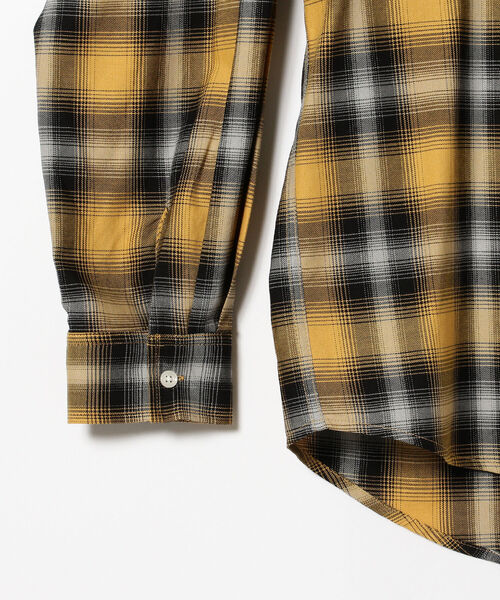 Manhattan Portage（マンハッタンポーテージ）の「Manhattan Portage / オンブレチェック ロングスリーブシャツ（シャツ/ブラウス・メンズ・イエロー・MEDIUM/SMALL/LARGE）」の4枚目の写真