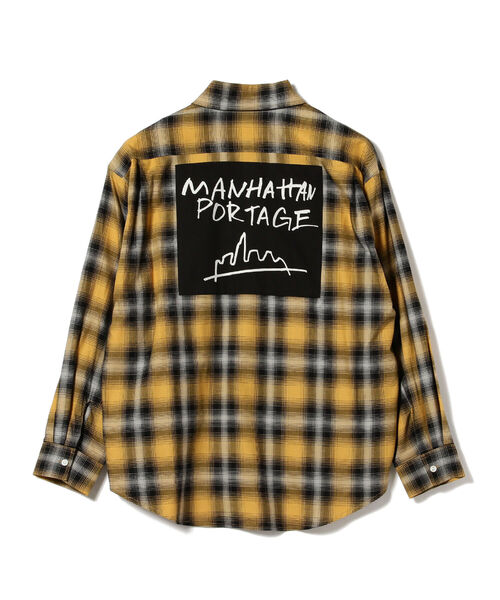 Manhattan Portage（マンハッタンポーテージ）の「Manhattan Portage / オンブレチェック ロングスリーブシャツ（シャツ/ブラウス・メンズ・イエロー・MEDIUM/SMALL/LARGE）」の6枚目の写真
