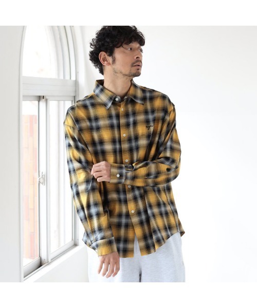 Manhattan Portage（マンハッタンポーテージ）の「Manhattan Portage / オンブレチェック ロングスリーブシャツ（シャツ/ブラウス・メンズ・イエロー・MEDIUM/SMALL/LARGE）」の10枚目の写真