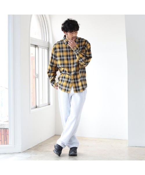 Manhattan Portage（マンハッタンポーテージ）の「Manhattan Portage / オンブレチェック ロングスリーブシャツ（シャツ/ブラウス・メンズ・イエロー・MEDIUM/SMALL/LARGE）」の9枚目の写真