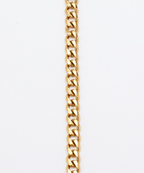 9ban（キューバン）の「【9ban】キューバン/ Plate chain bracelet（ブレスレット・レディース・ゴールド・FREE）」の5枚目の写真