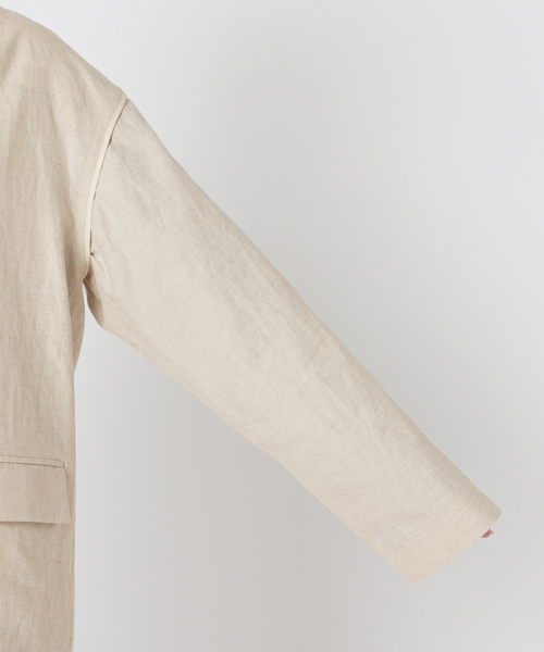 CITYSHOP（シティーショップ）の「Li/Co COLLARLESS ジャケット（ノーカラージャケット・レディース・ブラック/ベージュ・36/38）」の17枚目の写真