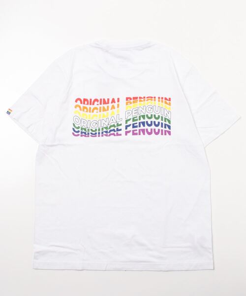 penguin BY MUNSINGWEAR（ペンギン バイ マンシングウェア）の「ペンギン バイ マンシングウェア  プライドTシャツ メンズ ユニセックス ウェア スポーツウェア ゴルフ（Tシャツ/カットソー・メンズ・ホワイト/ネイビー・XL/L/M/S）」の4枚目の写真