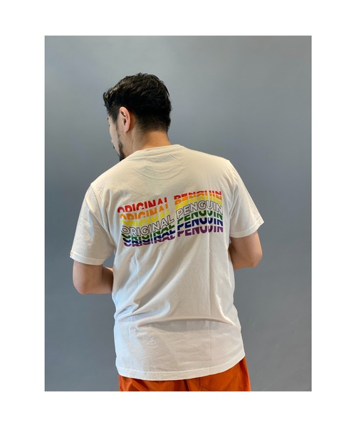 penguin BY MUNSINGWEAR（ペンギン バイ マンシングウェア）の「ペンギン バイ マンシングウェア  プライドTシャツ メンズ ユニセックス ウェア スポーツウェア ゴルフ（Tシャツ/カットソー・メンズ・ホワイト/ネイビー・XL/L/M/S）」の6枚目の写真