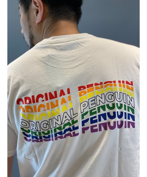 penguin BY MUNSINGWEAR（ペンギン バイ マンシングウェア）の「ペンギン バイ マンシングウェア  プライドTシャツ メンズ ユニセックス ウェア スポーツウェア ゴルフ（Tシャツ/カットソー・メンズ・ホワイト/ネイビー・XL/L/M/S）」の7枚目の写真