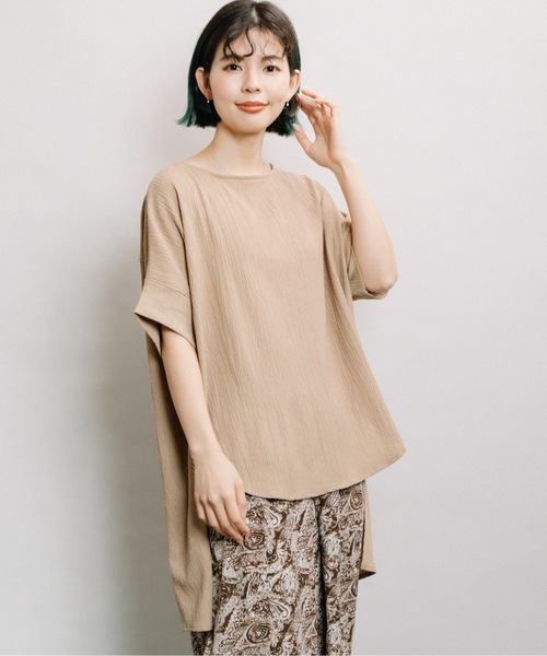 refinedworks(リファインドワークス)の「ちりめんバックタックPO(シャツ/ブラウス・レディース・キナリ/モカ/カーキ・FREE)」の10枚目の写真