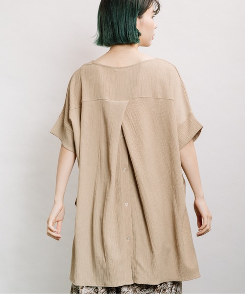 refinedworks(リファインドワークス)の「ちりめんバックタックPO(シャツ/ブラウス・レディース・キナリ/モカ/カーキ・FREE)」の12枚目の写真