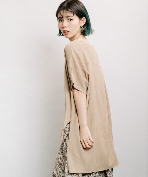 refinedworks(リファインドワークス)の「ちりめんバックタックPO(シャツ/ブラウス・レディース・キナリ/モカ/カーキ・FREE)」の13枚目の写真