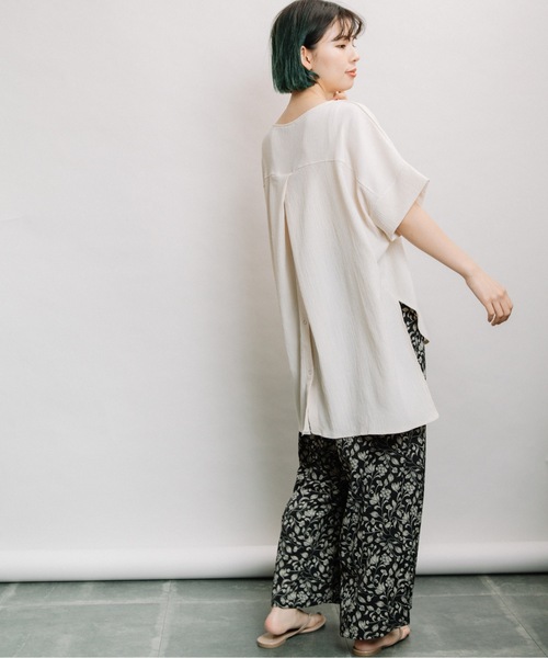 refinedworks(リファインドワークス)の「ちりめんバックタックPO(シャツ/ブラウス・レディース・キナリ/モカ/カーキ・FREE)」の6枚目の写真