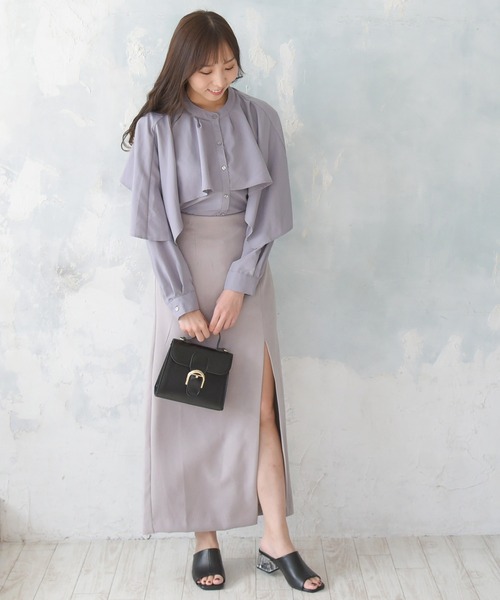 NOFALL（ノーフォール）の「スクエアトゥミュールサンダルクリアヒール（サンダル・レディース・ベージュ/アイボリー/グレー/ブラック・S/LL/M/L/SS/3L）」の10枚目の写真