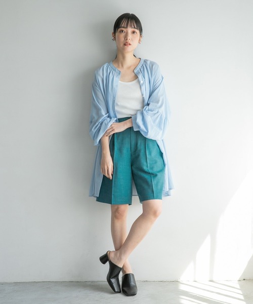 LOWRYS FARM(ローリーズファーム)の「バスケットショートパンツ 267037(その他パンツ・レディース・アイボリー/チャコールグレー/ブルー/オレンジ/チェック・FREE)」の15枚目の写真