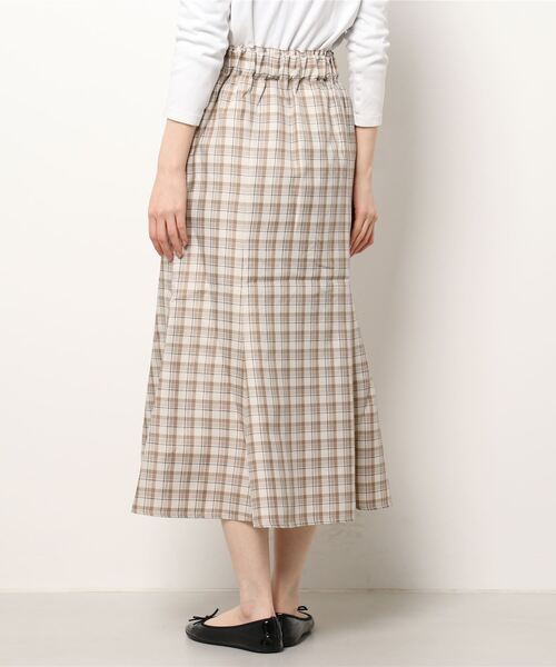 ehka sopo（エヘカソポ）の「チェックマーメイドスカート（スカート・レディース・ベージュ/ミント/キナリ・ﾌﾘ-）」の5枚目の写真