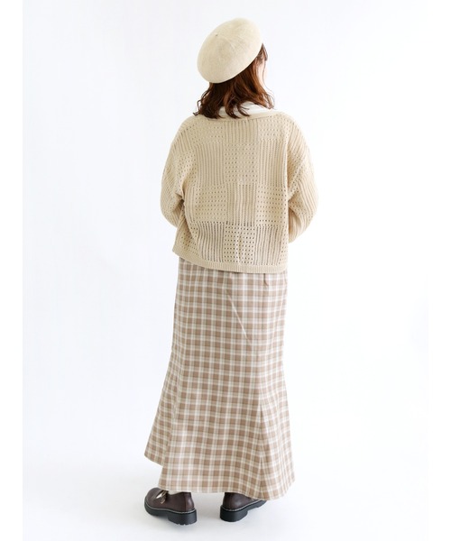 ehka sopo（エヘカソポ）の「チェックマーメイドスカート（スカート・レディース・ベージュ/ミント/キナリ・ﾌﾘ-）」の9枚目の写真