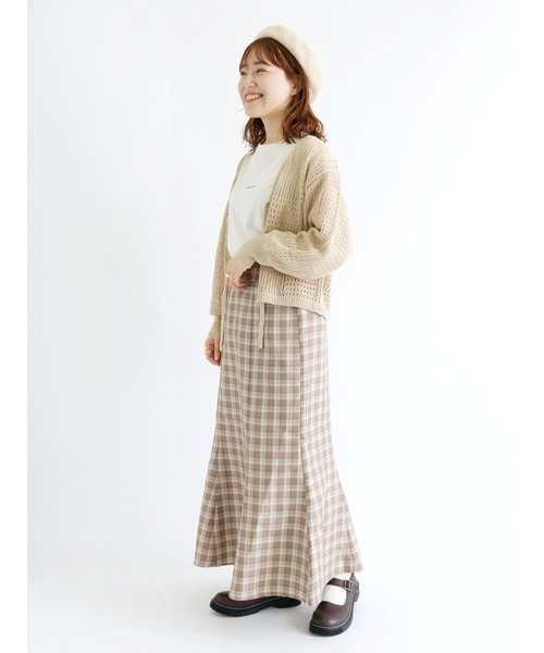 ehka sopo（エヘカソポ）の「チェックマーメイドスカート（スカート・レディース・ベージュ/ミント/キナリ・ﾌﾘ-）」の10枚目の写真