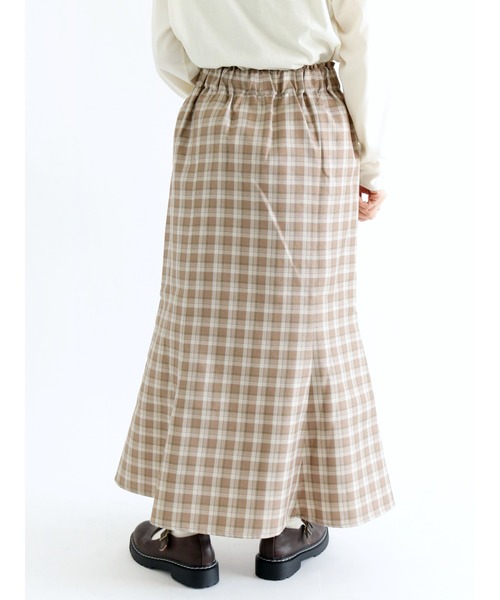 ehka sopo（エヘカソポ）の「チェックマーメイドスカート（スカート・レディース・ベージュ/ミント/キナリ・ﾌﾘ-）」の11枚目の写真