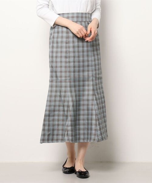 ehka sopo（エヘカソポ）の「チェックマーメイドスカート（スカート・レディース・ベージュ/ミント/キナリ・ﾌﾘ-）」の17枚目の写真