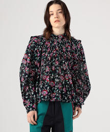 イザベルマランエトワール/ブラウス/シャツ/スタンドカラー/花柄/インド綿 匿名配送】イザベルマラン エトワール スタンドカラー 花柄