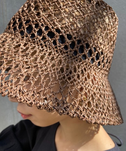 CIAOPANIC（チャオパニック）の「夏には欠かせない！透かしバケットハット（ハット・レディース・ブラック/ベージュ/ブラウン・FREE）」の4枚目の写真