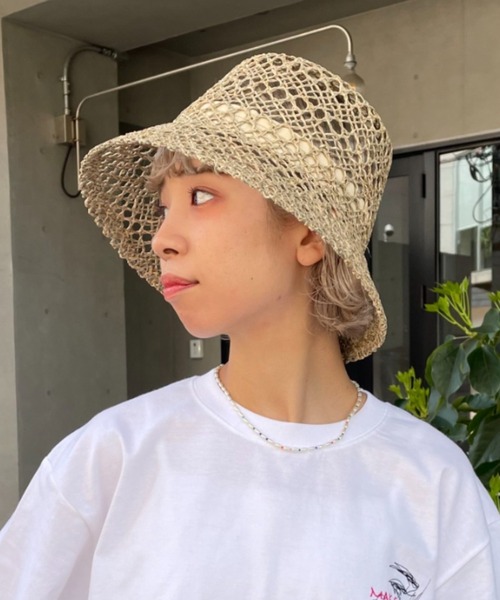 CIAOPANIC（チャオパニック）の「夏には欠かせない！透かしバケットハット（ハット・レディース・ブラック/ベージュ/ブラウン・FREE）」の21枚目の写真