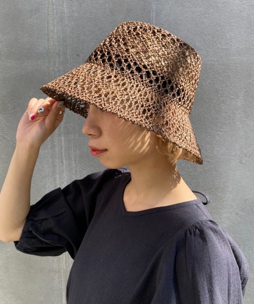CIAOPANIC（チャオパニック）の「夏には欠かせない！透かしバケットハット（ハット・レディース・ブラック/ベージュ/ブラウン・FREE）」の18枚目の写真