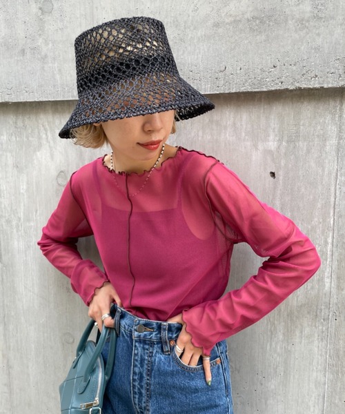 CIAOPANIC（チャオパニック）の「夏には欠かせない！透かしバケットハット（ハット・レディース・ブラック/ベージュ/ブラウン・FREE）」の17枚目の写真