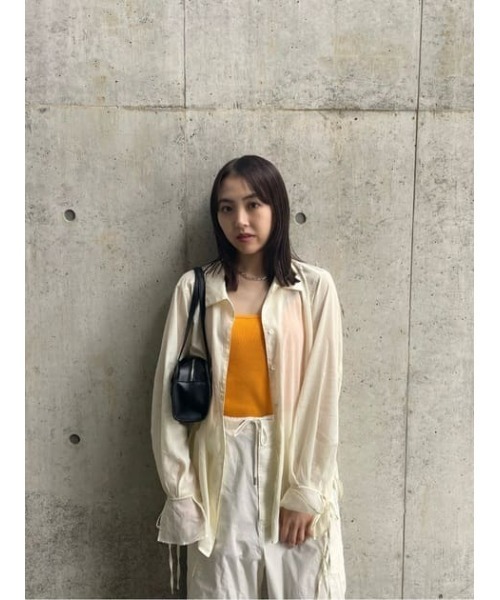 MOUSSY（マウジー）の「SHEER シャツ（シャツ/ブラウス・レディース・ブラック系その他/ライトブルー/オフホワイト・FREE）」の19枚目の写真